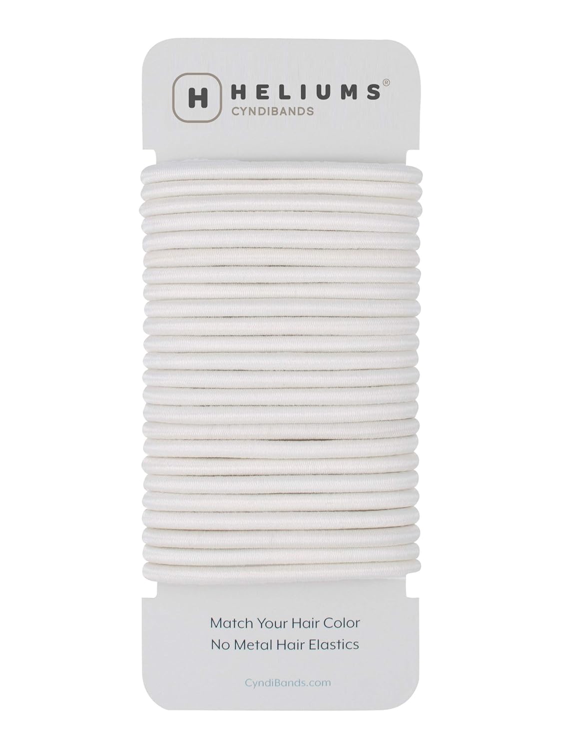 White No-Metal 4mm, 1.75 Inch Elastic Hair Ties Ponytail Holders - 24 Count : Beauty