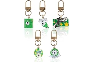 5-Pack Soccer Keychain Collection – Metal Football Fan Accessories, Gift for Players & Supporters