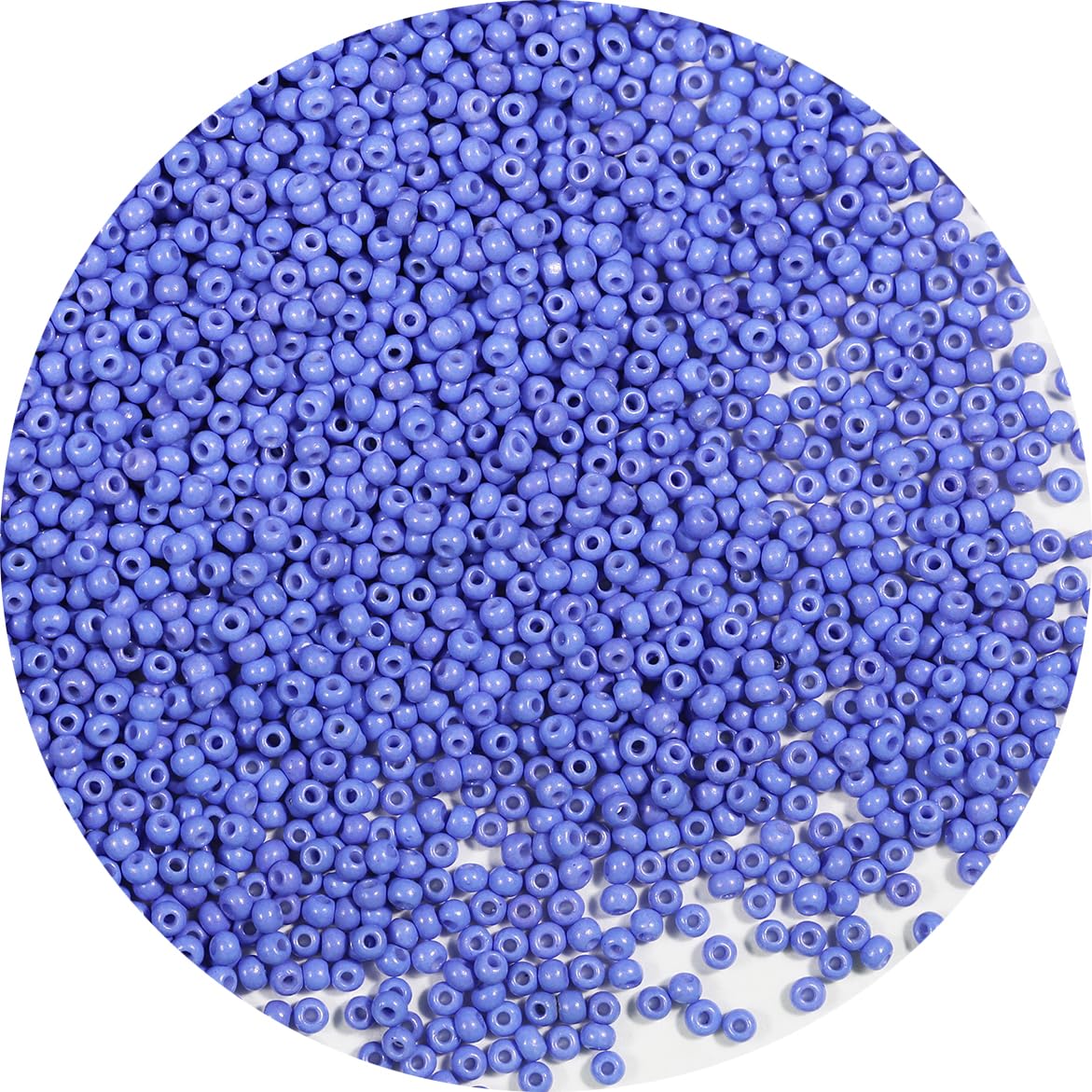 Bala&Fillic Size 2mm Indigo Blue Color Seed Beads 9000+pcs/100 Grams, 12/0 Round Glass Craft Beads for Making Jewelry Earring Bracelets Necklace
