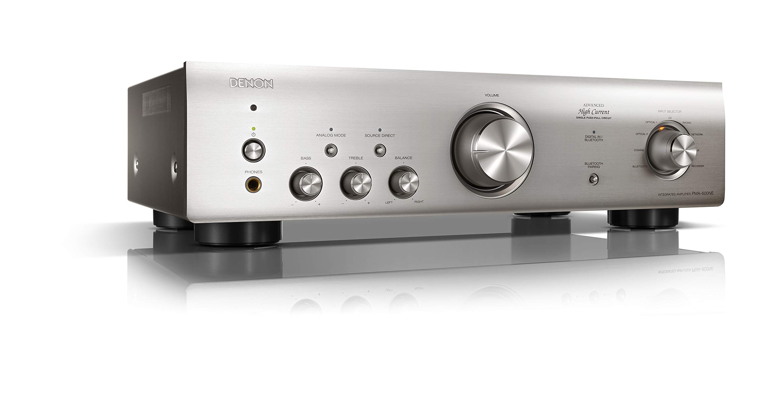 Denon Pma-600Ne Amplificateur Intégré 2X 70W, Bluetooth, Entrées Numériques, Phono Mm - Argenté