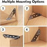 QINGHEC 12 Pcs Stainless Steel Corner Brackets Triangle Angle Furniture view 6