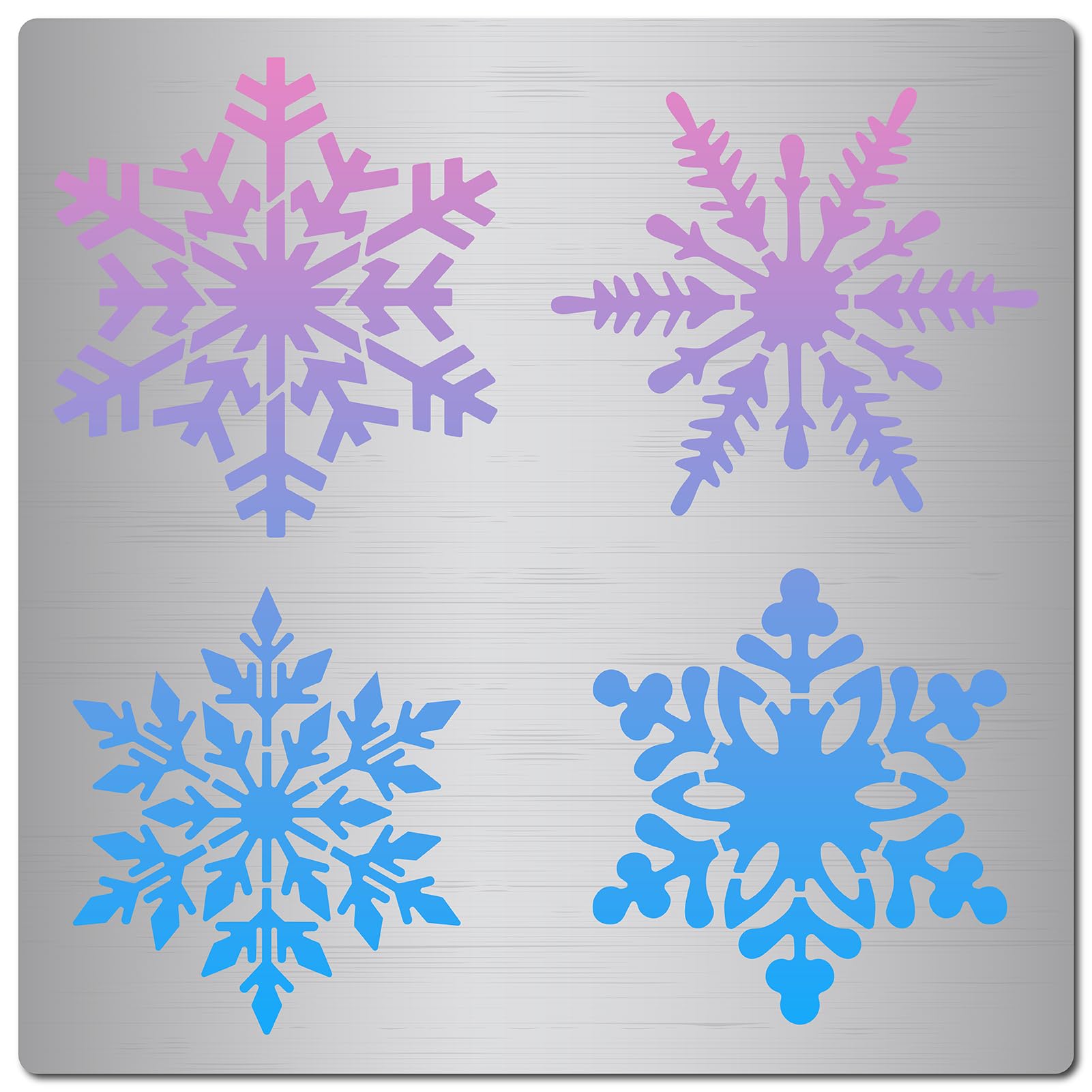 GORGECRAFT 6.3 Inch Christmas Snowflake Stencils Metal Snow Pattern Stencil Decoration Holiday Reusable Template Stainless Steel for Drawing Diy Window Wall Craft Painting Decor Craft