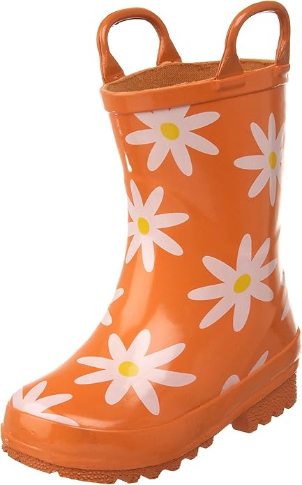 womens orange rain boots