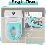 Maliton Potty Training Seat Aqua Blue Foldable Travel Non-Slip Splash Guard view 7