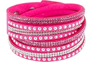 Long tiantian Leather Wrap Bracelets for Women, Boho Multi-Layer Purple Bracelets Western Jewelry Cowgirl Outfits for Women