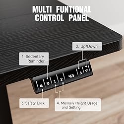 Veken 47.2 Inch Electric Standing Desk, Height
