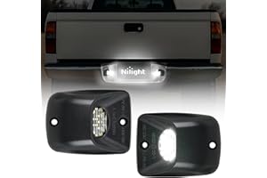 Nilight License Plate Lights Compatible with 1995 1996 1997 1998 1999 2000 2001 2002 2003 2004 Toyota Tacoma Black Housing 6000K White 2PCS Pack