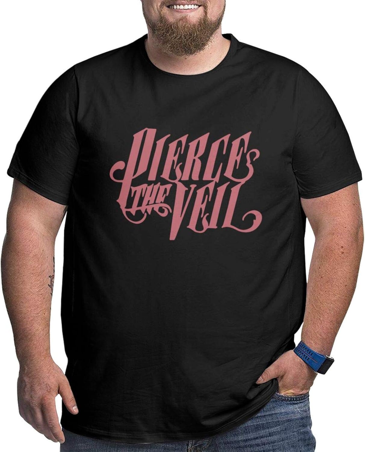 Pierce TheVeil Logo Men's TShirt Plus Size Xl6xl Short Sleeve Tee Round Neck Cotton Sport