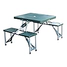 HOMCOM Folding Camping/Picnic Table with Stools