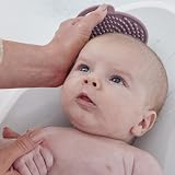 Shnuggle Cradle Cap Brush Soft Silicone Baby Scalp Brush Pink view 5