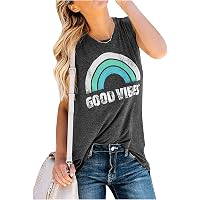 LANMERTREE Women's Funny Graphic Tank Top – Cute Sleeveless Racerback Camisole For Beach & Workout