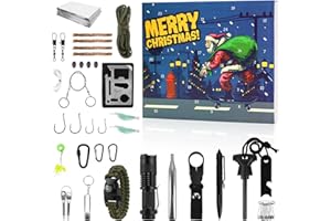 Advent Calendar 2025 Survival Kit Adults Men, 24 Days Christmas Countdown Calendar Emergency Survival Gears, 2025 Xmas Cool G