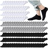 Looknniy 100Pairs Low Cut Ankle Socks for Women Men Thin Breathable Casual No Show Athletic Socks Bulk