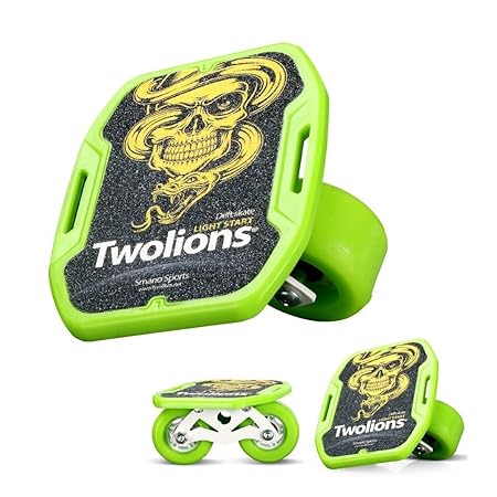 TWOLIONS Freeline Skates,Drift Skate ABS Pedal und 72mm PU Räder 608 ABEC-9 Lager