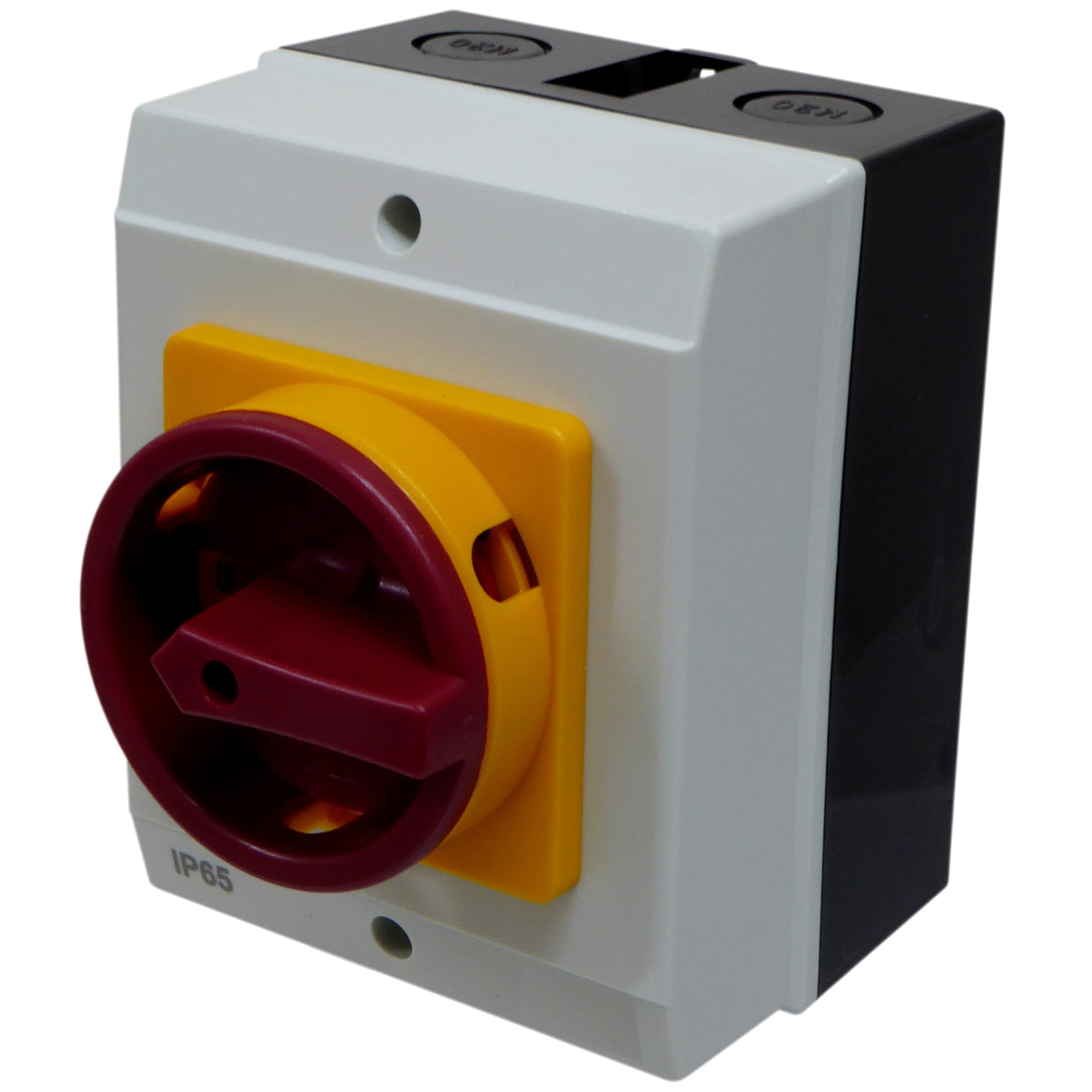 20 Amp 4 Pole Rotary Isolator Switch 4kW IP65 Indoor or Outdoor Single or 3 Phase