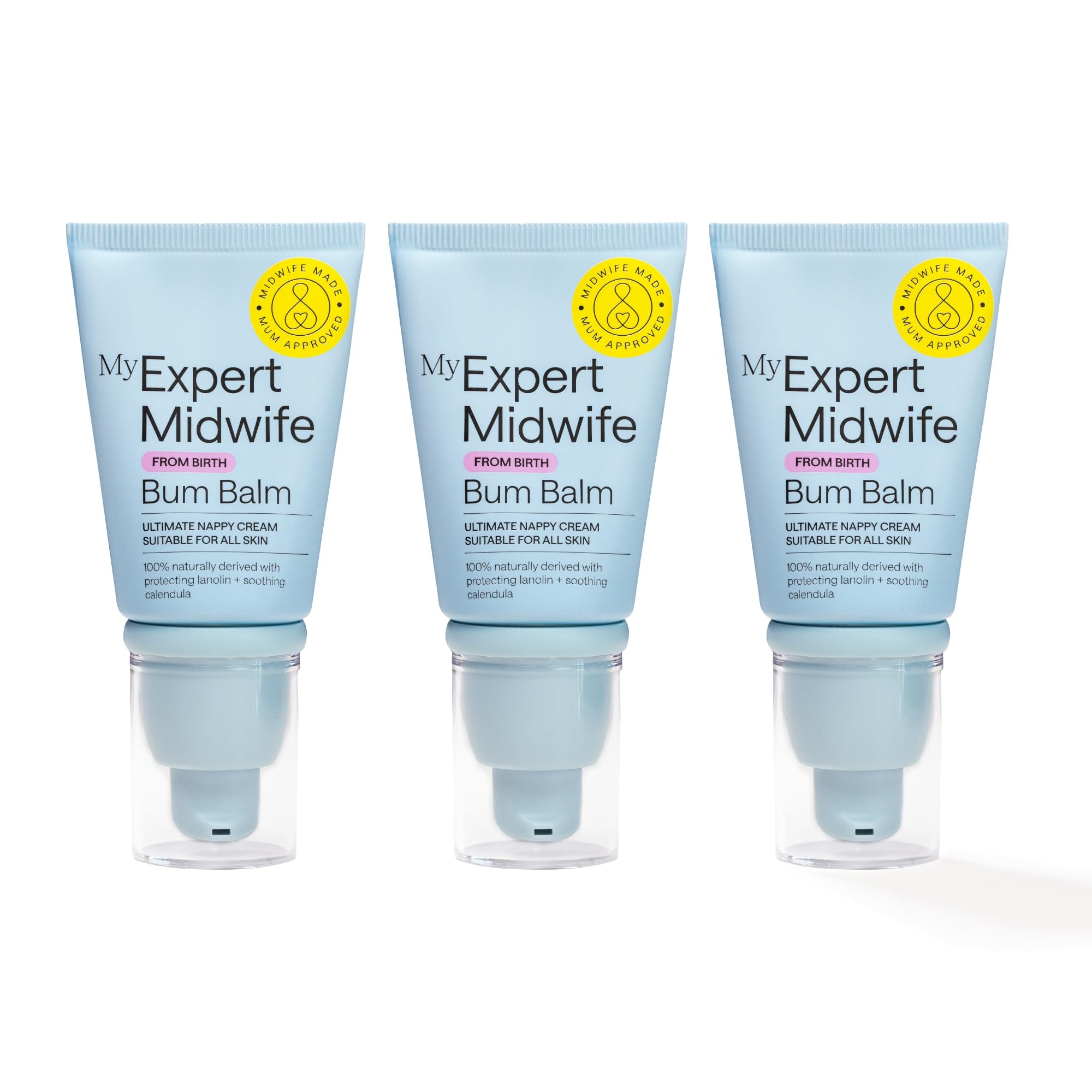 My Expert Midwife No Harm Bum Balm Nappy Cream, 100% Naturally Derived Baby Bottom Balm, protect & help recovery from nappy rash, gentle, moisturising serum. Suitable for Newborn babies - 30ml