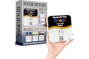 NFC Tap Plate (1-Pack) by Review Highway – Canada Made - Compatible with Google Reviews - NFC Tap & QR Scan for Instant Revie