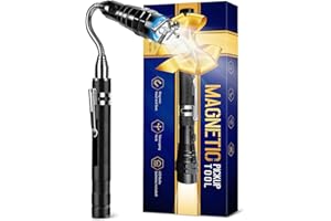 DR.LILIANG Magnetic Pickup Tool with Flashlight - 22" Extendable Magnets 360° Flexible Neck Magnet Tool Gift for Man Father Dad Grandpa Him Electrician Husband, Best Choice for Valentine, Christmas, Anniversary