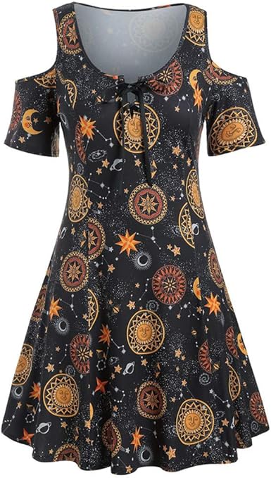 sun and moon dress plus size