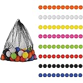 GBACHOOSE 80PCS Foam Golf Practice Balls Elastic Soft 8 Colored Foam Golf Balls Realistic Feel and Flight Training Sport Balls for Indoor or Outdoor Backyard Training