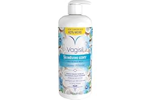 Vagisil Feminine Wash for Intimate Area Hygiene, Scentsitive Scents, pH Balanced and Gynecologist Tested, Coconut Hibiscus, 16.9 oz with Pump
