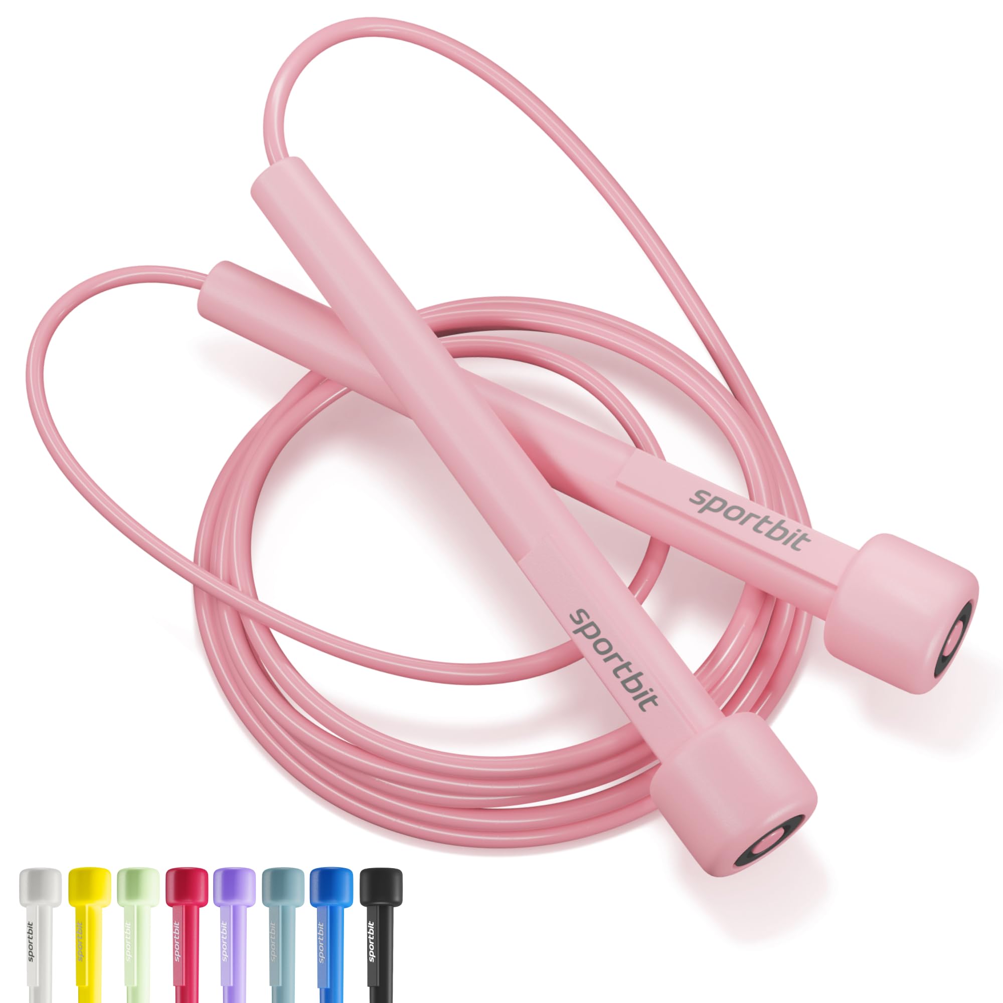 SPORTBIT Adjustable Jump Rope for Fitness and Exercise, Pink