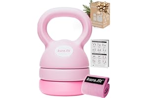 kure.fit Adjustable Kettlebell | 5 lb - 12 lb | Kettlebell Weights Set for Home Gym | Full-Body Workouts, Strength Training, Weight Loss | Fabric Booty Band | Beginners & Women