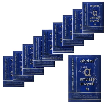 10 x Turbohefe Alcotec Alpha Amylase Enzym Sachet 5 g