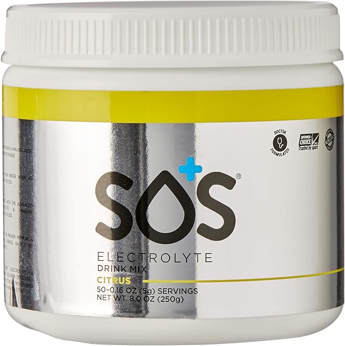 SOS Hydration Electrolyte Hydration Powder Mix, Citrus 250 grams