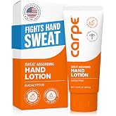 Carpe Sweat Absorbing Hand Lotion, Eucalyptus - Fights Hand Sweat | Dermatologist Recommended Hand Lotion for Sweaty Hands, Helps Reduce Hand Sweat, Non-Greasy &amp; Quick-Drying, Eucalyptus Scent