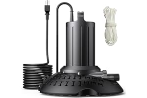 WaterRebirth 2500GPH Pool Cover Submersible Water Sump Pump, Automatic On/Off, for Draining, 1/3 HP with 25.3FT Power Cord for Swimming Pool, Pond, Rooftops