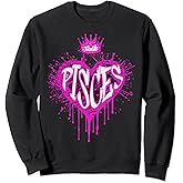 Pisces Graffiti Airbrush Heart Zodiac Sign Astrology Product Sweatshirt