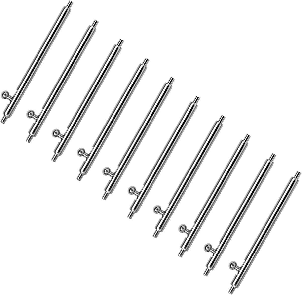 Pbcode 10PCS Quick Release Spring Bars Watch Band Pins Diameter 1.5mm with Remover Repail Tool