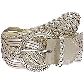 2" (50 mm) Genuine Leather Braided Woven Belt