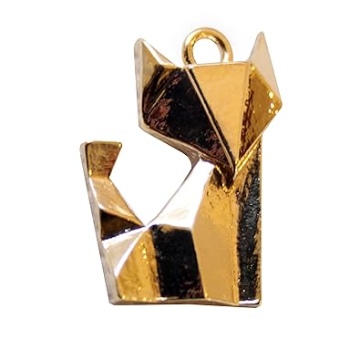 Anhänger Fuchs Charms Origami Tier Gold Kette Geometrisch