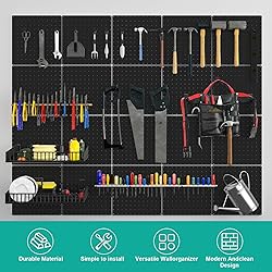Hogurity Peg Board, 4 Pack Metal Pegboard Panels