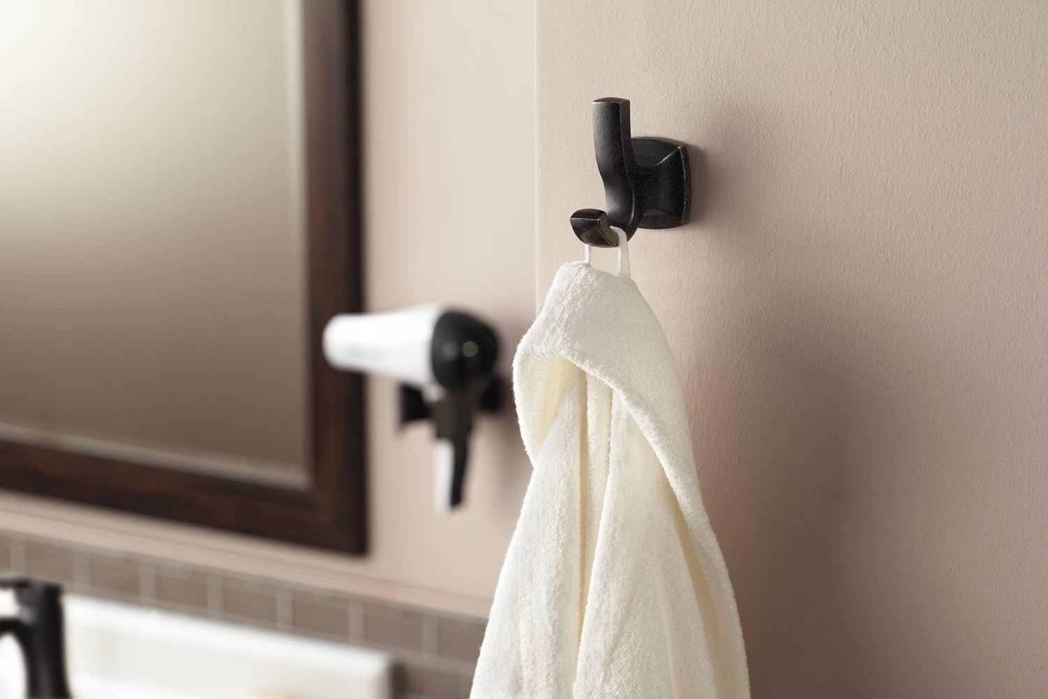 Moen YB5103ORB Voss Double Robe Hook, Oil-Rubbed Bronze - Bath Towel Hooks - 