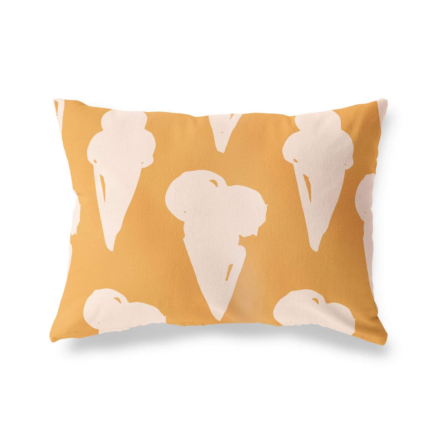 BonaMaison Decorative Cushion Cover, Orange-Off White Throw Pillow Covers, Home Decorative Pillowcases for Livingroom, Sofa, Bedroom, Size: 45X60 Cm - Designed and Manufactured in Turkey