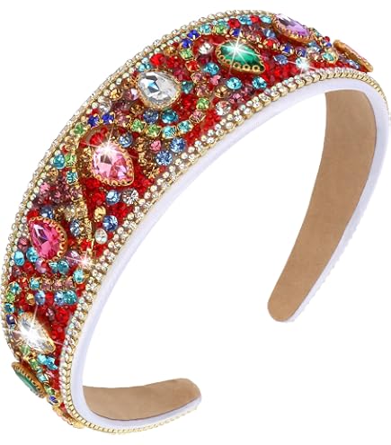 Amazon.com : Rhinestone Padded Headband Baroque Crystal  display picture 2