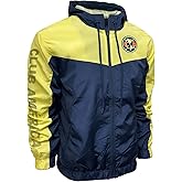Icon Sports Club America Licensed Windbreaker Rain Jacket – Adult Sizes, Hooded Zip-Up