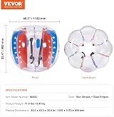 VEVOR Inflatable Bumper Balls 2-Pack 4FT PVC Sumo Zorb Bubble Balls for Kids view 7