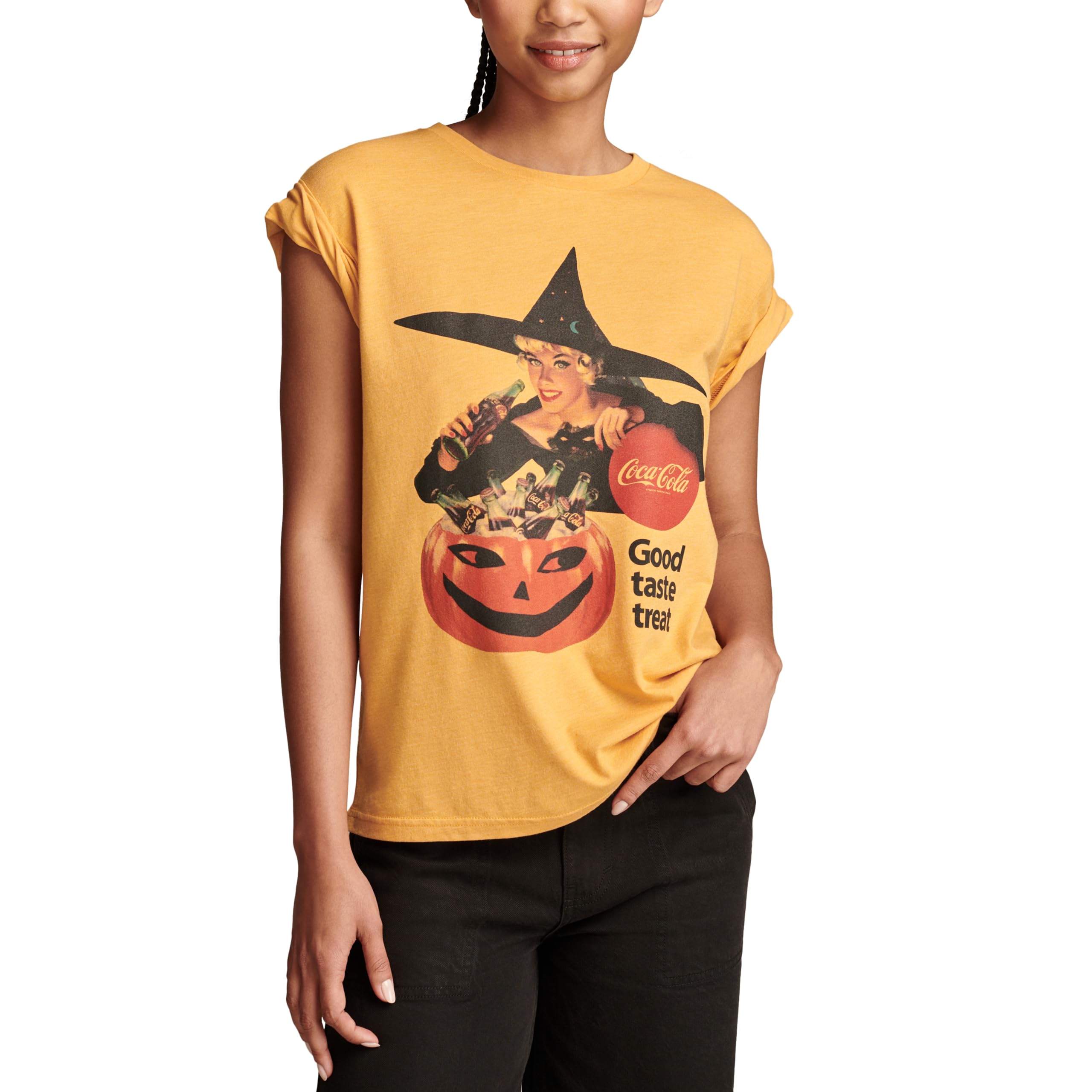 Lucky Brand Women’s Boyfriend Tee, Honey Yellow