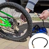 tinshow 2-in-1 Schrader Presta Valve Adapter 40cm Extension Hose view 6