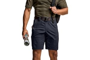 CQR Men's Flex Casual Cargo Shorts, Lightweight Water Resistant Golf Shorts, Stretch Tactical Work Shorts with Multi-Pocket