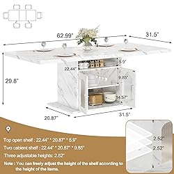 HSH Dining Table for 4–6, 63" Modern Kitchen