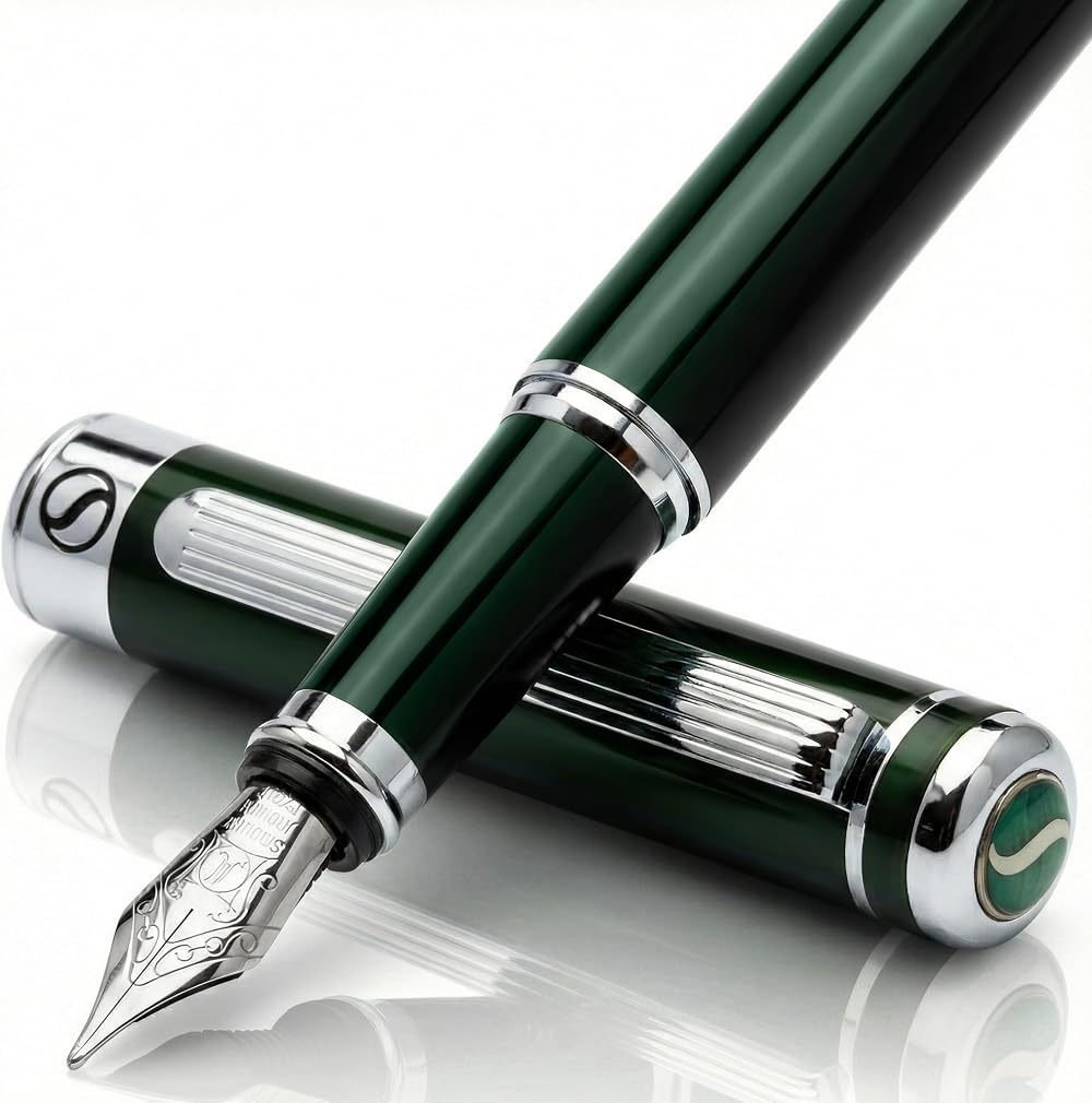 Scriveiner British Racing Green Fountain Pen with Schmidt Nib Medium