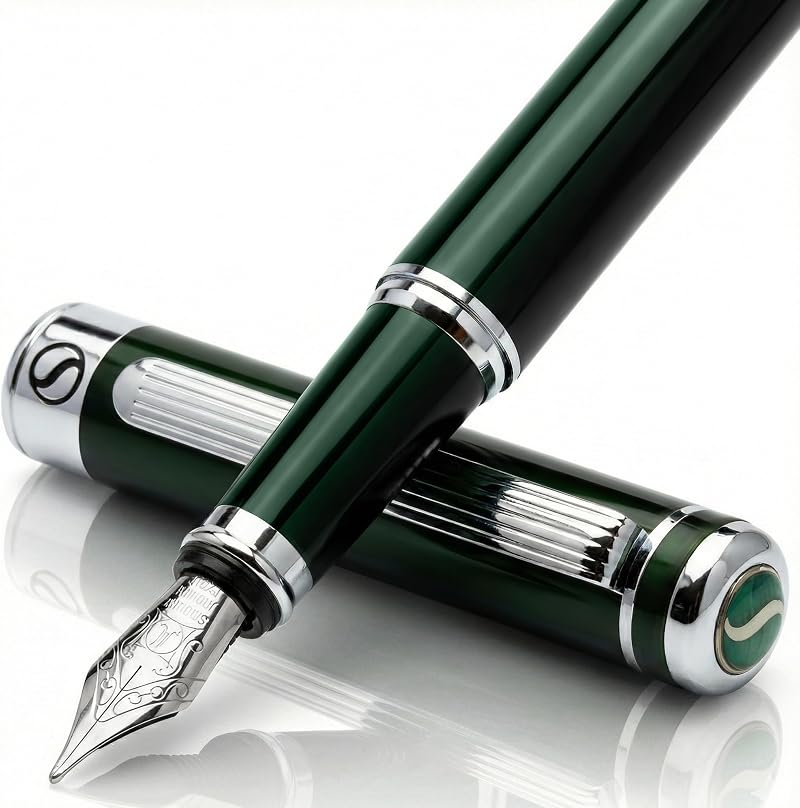 Scriveiner British Racing Green Fountain Pen with Schmidt Nib Medium