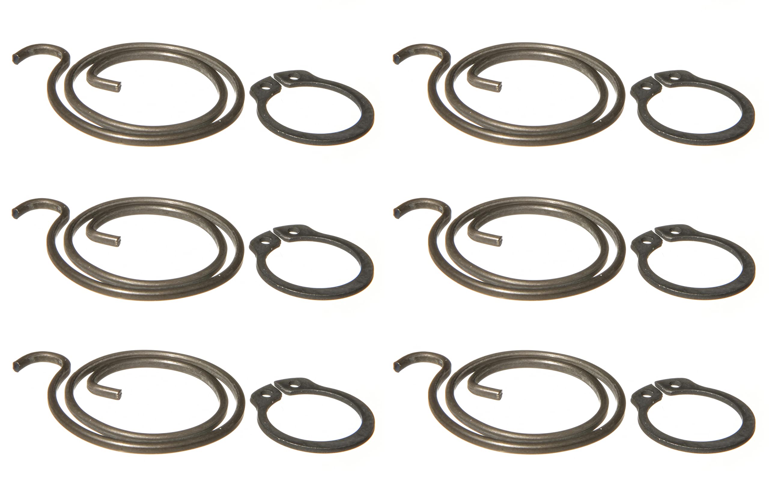 Northern DIY Door Handle Spring Replacement Repair Kit (Six 2 Turn, 1.8mm Thick coils Plus six circlips)