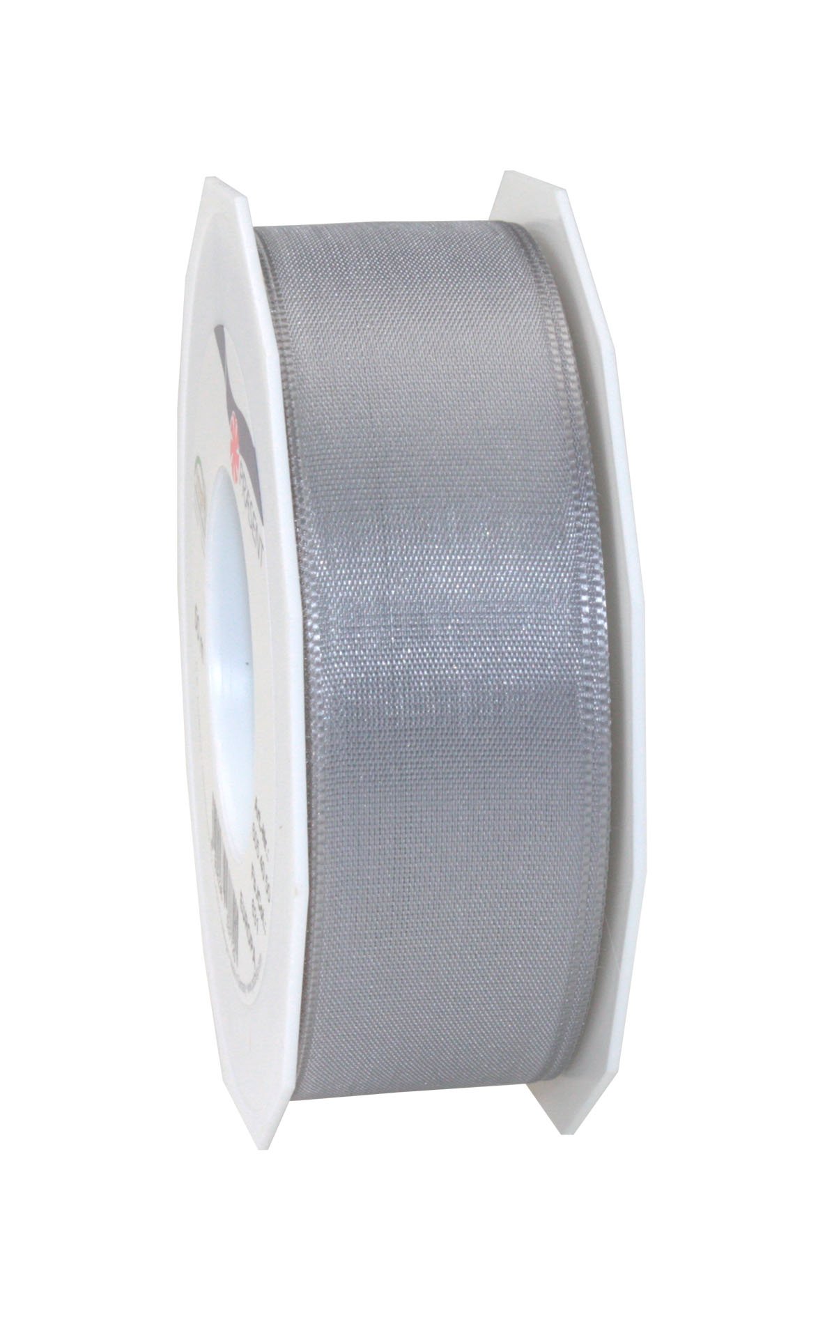 C.E. Pattberg Präsent - Europa Taffeta Ribbon Silver 40 mm width, 50 m length