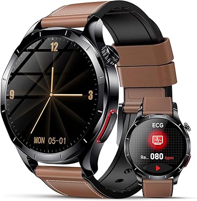 Lgnitek 2026 Neu Smartwatch Herren mit EKG/HRV/ΒΙυτｚυcker/BMI/Harnsäure, 1,43\